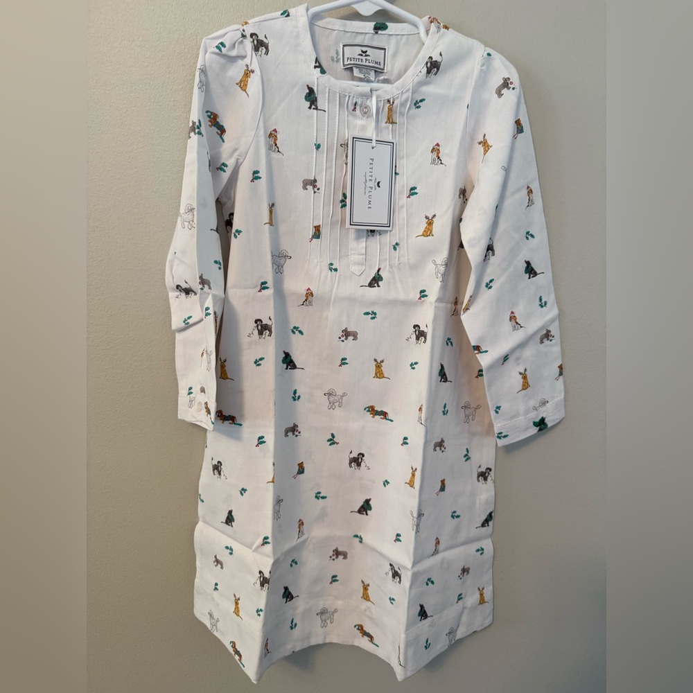 Petite Plume Christmas Dogs Nightgown